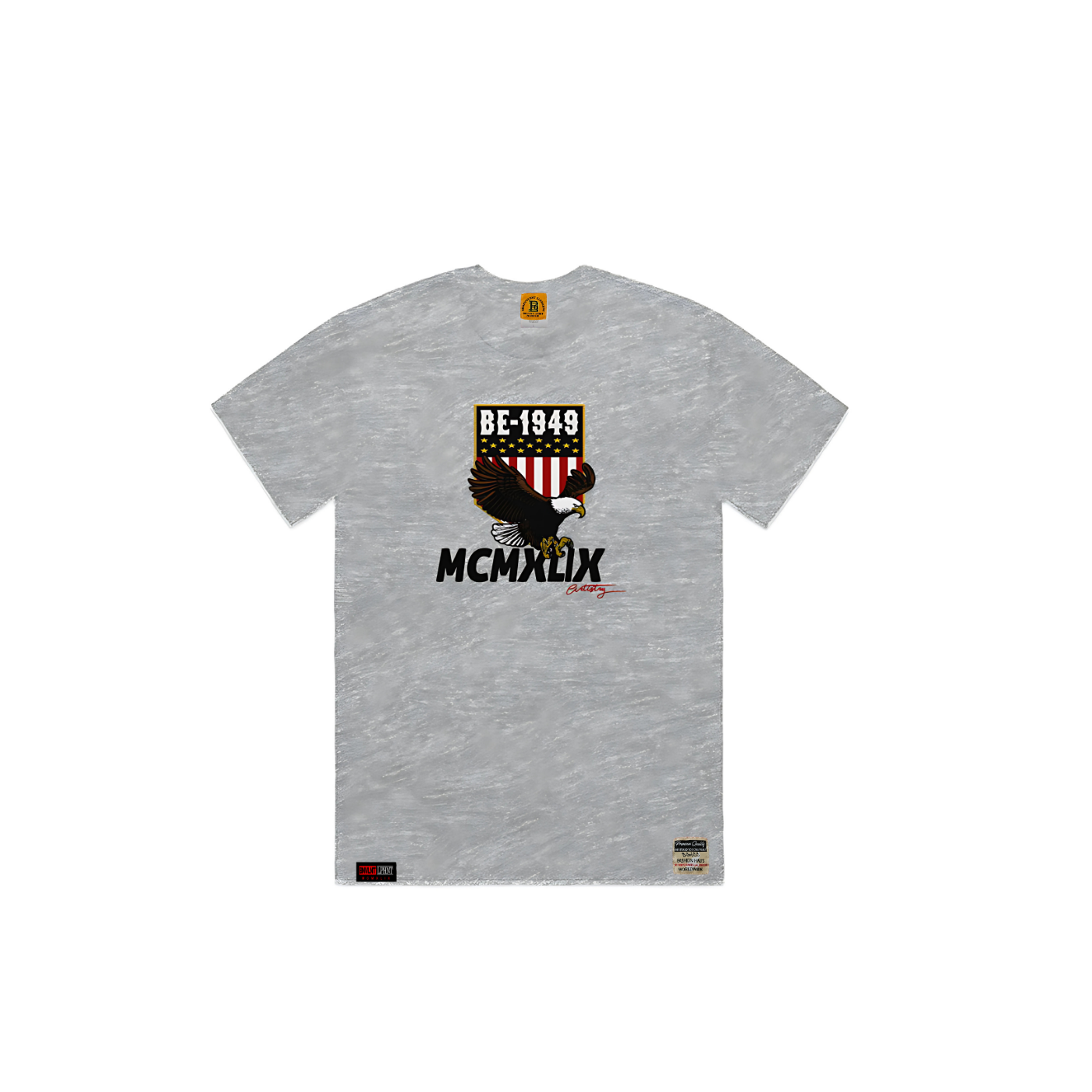 BE-1949 Flag Heavyweight Grey Track T-Shirt Apliiq