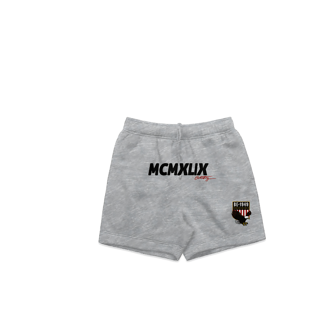BE-1949 Flag Heavyweight Grey Track Shorts Apliiq
