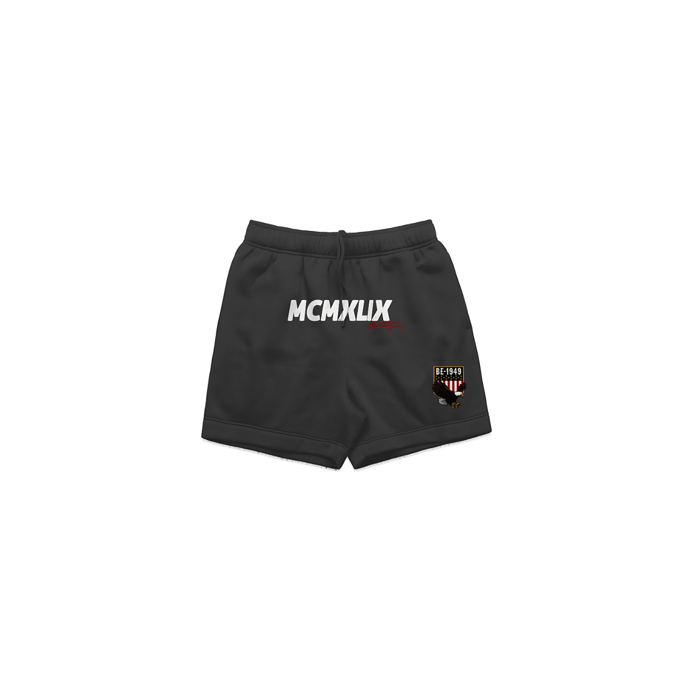 BE-1949 Flag Heavyweight Grey Track Shorts Apliiq