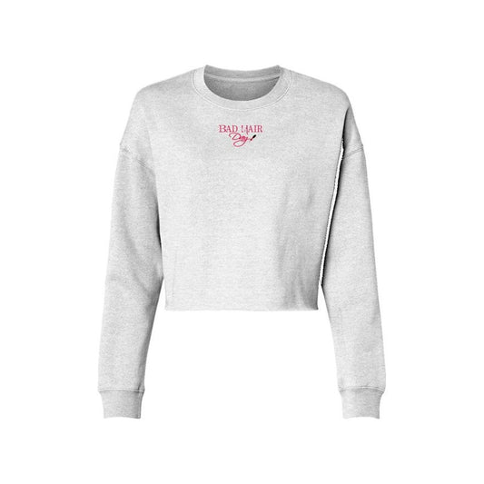Bad Hair Day Embroidered Sweater Crop Top Apliiq