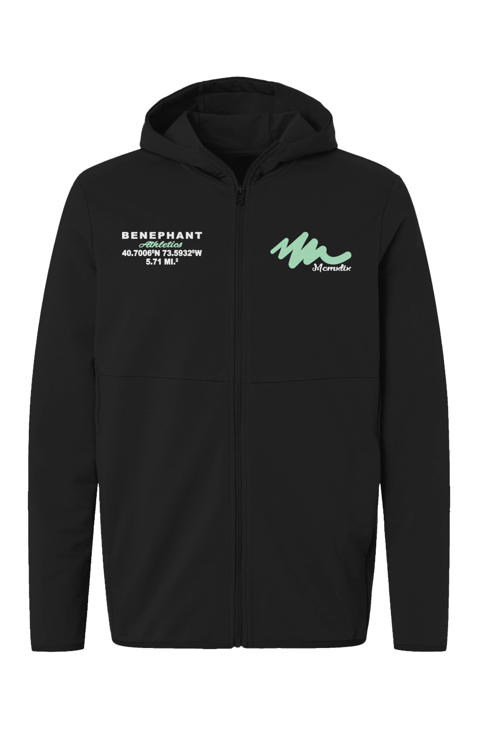 Benephant Athletics Performance Fleece Zip Hoodie