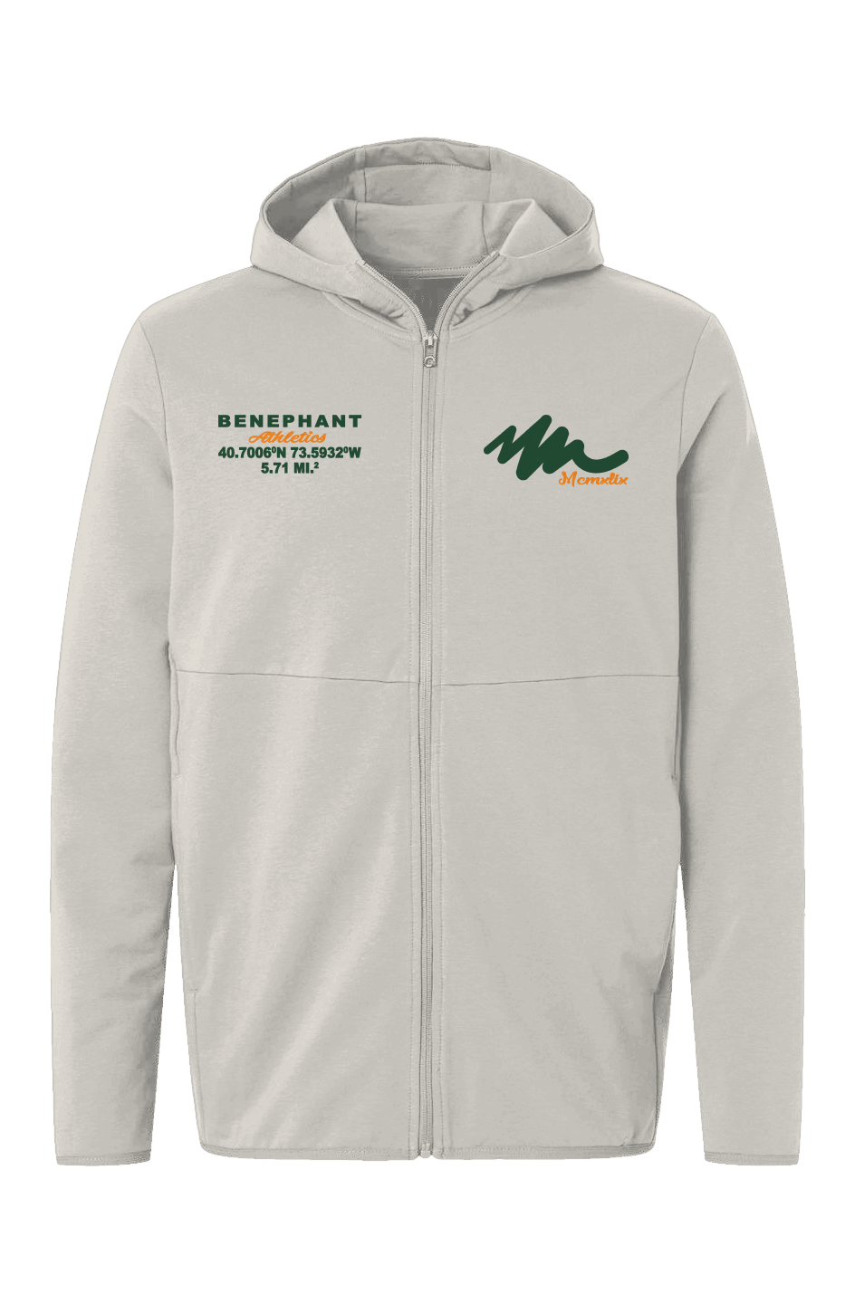 Benephant Athletics Performance Fleece Zip Hoodie