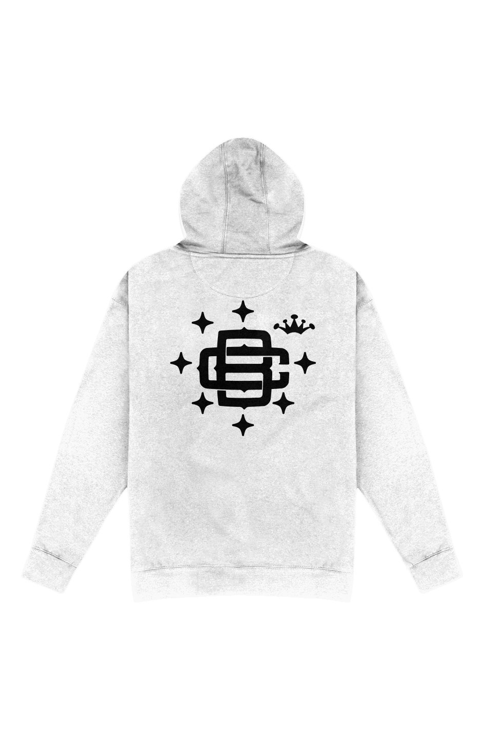 Crown & Stars Embroidered Pullover Hoodie