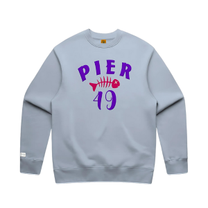 PIER 49 Fishbone Embroidered Crewneck Apliiq