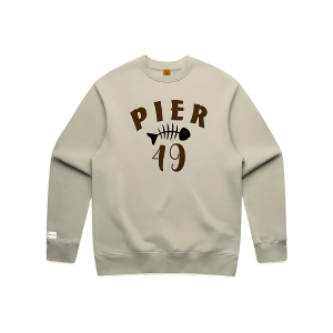 PIER 49 Fishbone Embroidered Crewneck Apliiq