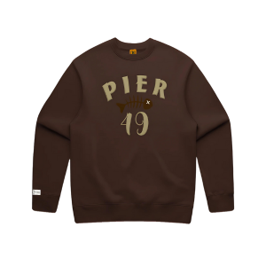 PIER 49 Fishbone Embroidered Crewneck Apliiq