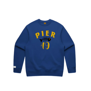 PIER 49 Fishbone Embroidered Crewneck Apliiq