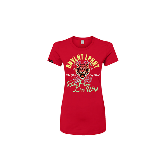 Born Free Live Wild Slim Fit Elongated Tee Apliiq