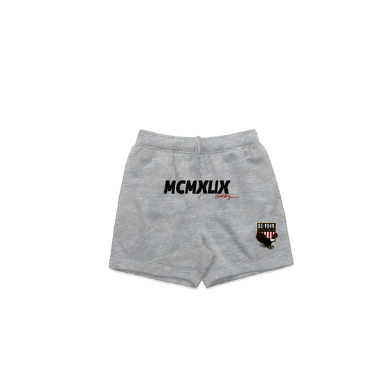 BE-1949 Flag Heavyweight Grey Track Shorts Apliiq