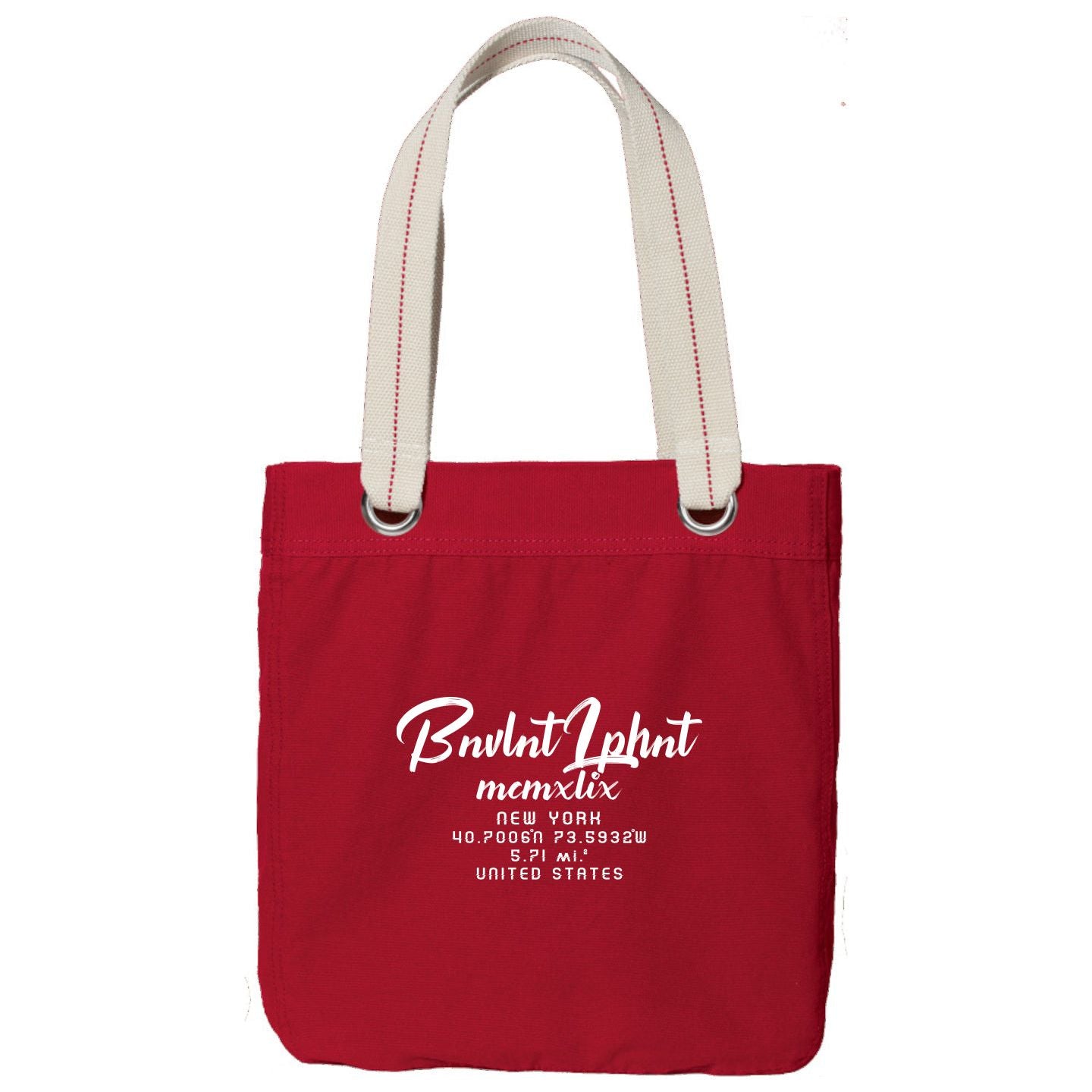 Bnvlnt Lphnt Mcmxlix New York Sangria Tote Apliiq