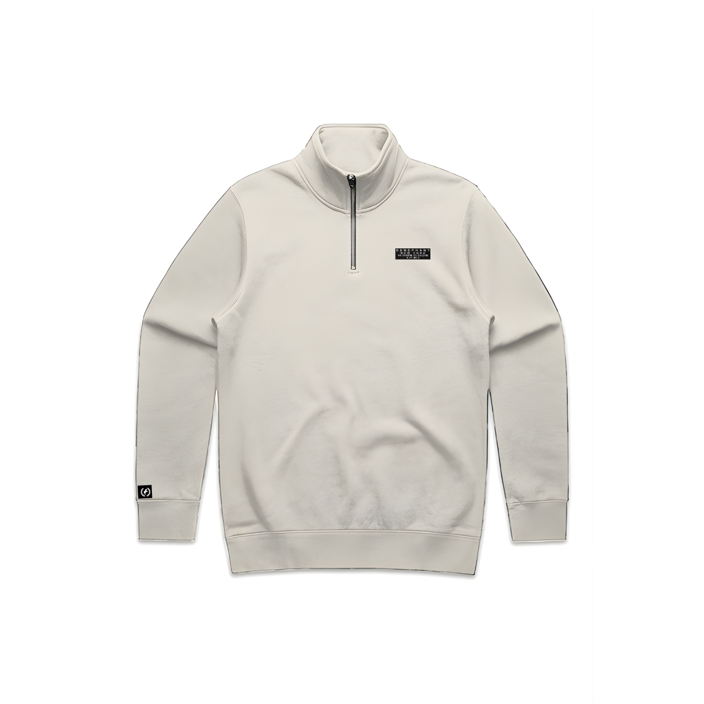 Heavyweight Half Zip Embroidered Sweatshirt