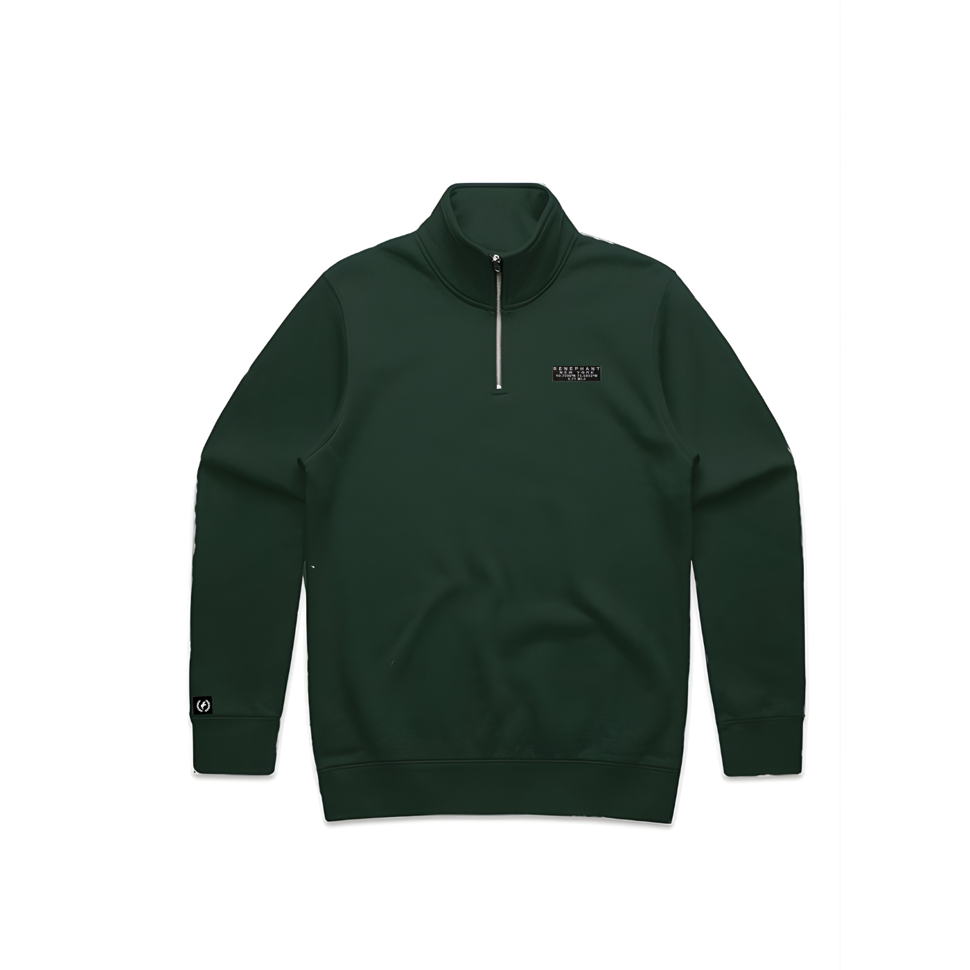 Heavyweight Half Zip Embroidered Sweatshirt