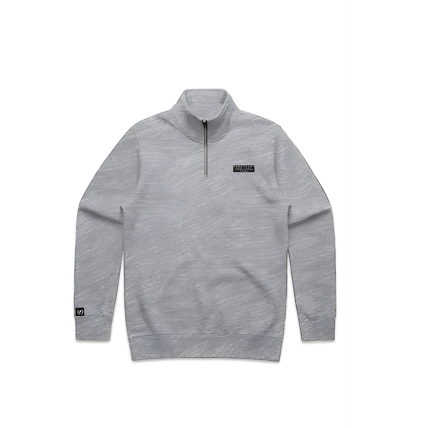 Heavyweight Half Zip Embroidered Sweatshirt