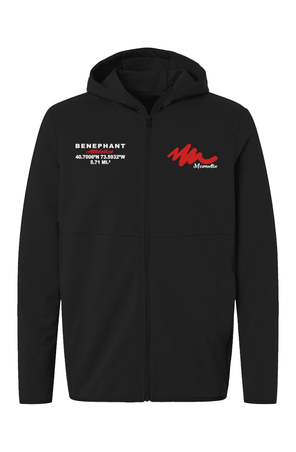 Benephant Athletics Performance Fleece Zip Hoodie