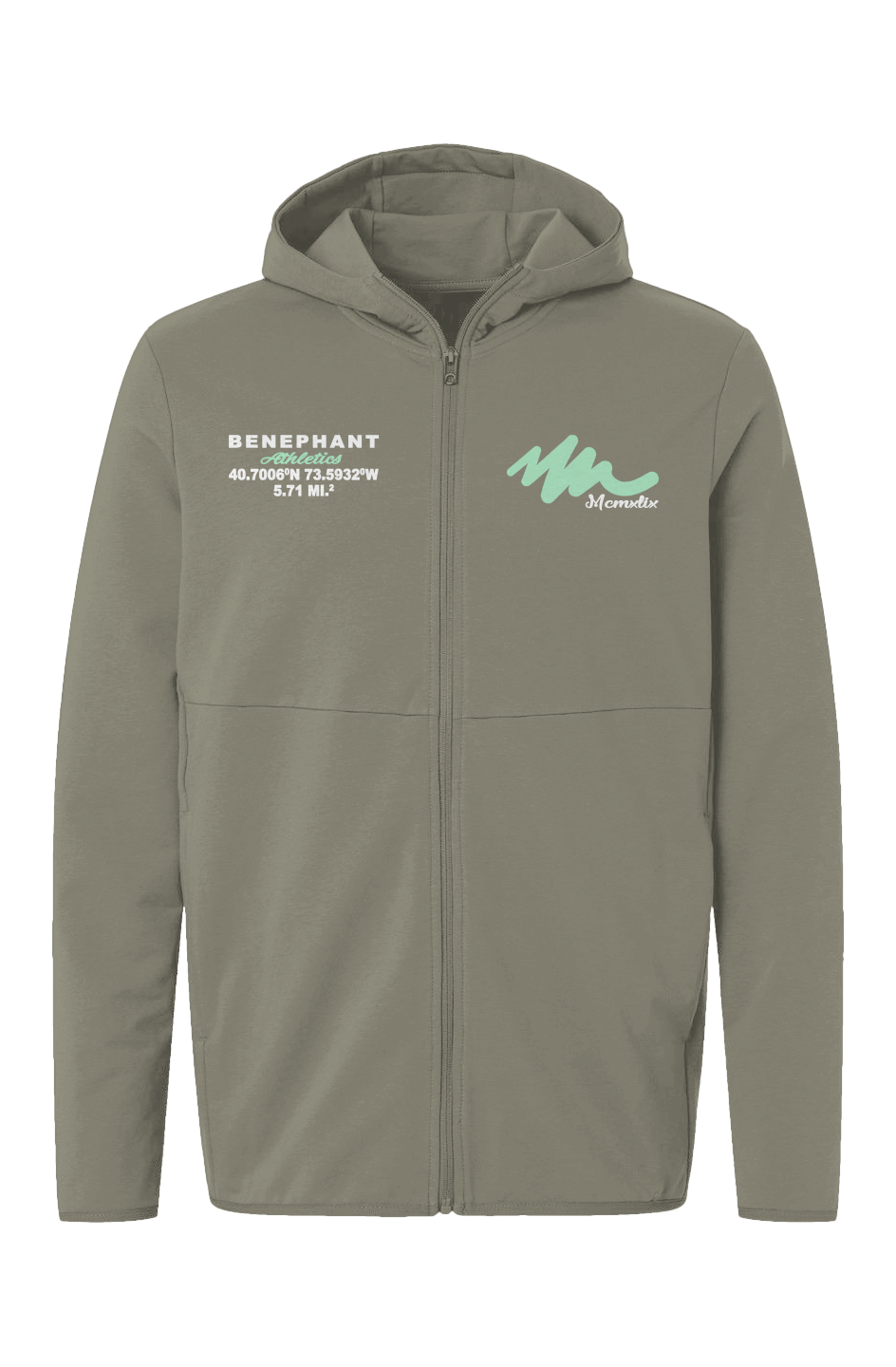 Benephant Athletics Performance Fleece Zip Hoodie