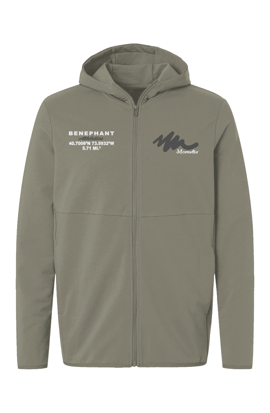 Benephant Athletics Performance Fleece Zip Hoodie
