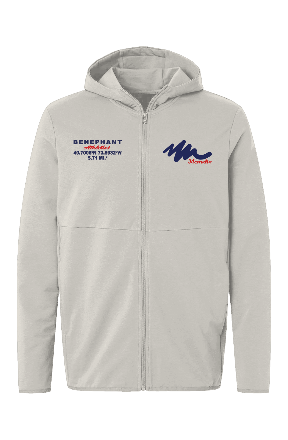 Benephant Athletics Performance Fleece Zip Hoodie