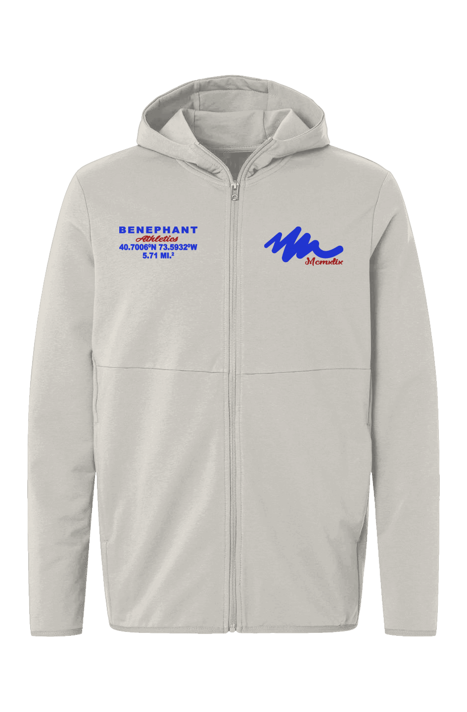 Benephant Athletics Performance Fleece Zip Hoodie