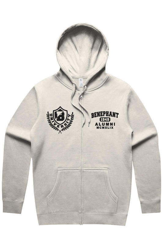 Alumni Embroidered Relaxed Basic Zip Hoodie