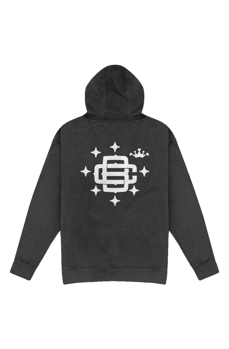 Crown & Stars Embroidered Pullover Hoodie
