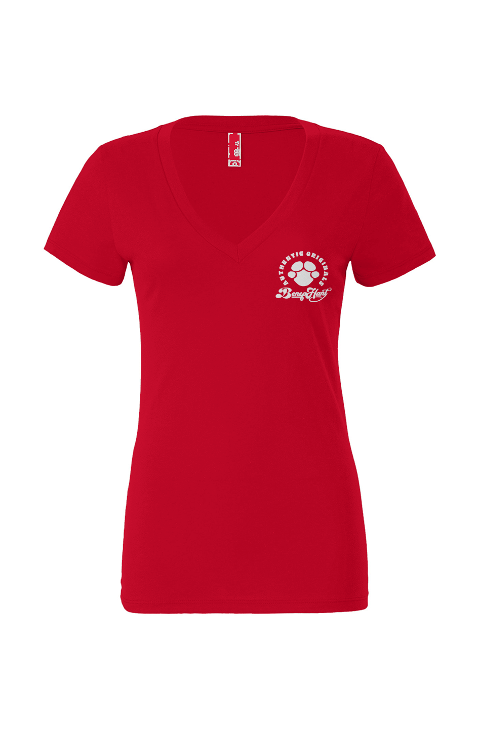Authentic Originals Embroidered Deep V-Neck T-Shirt