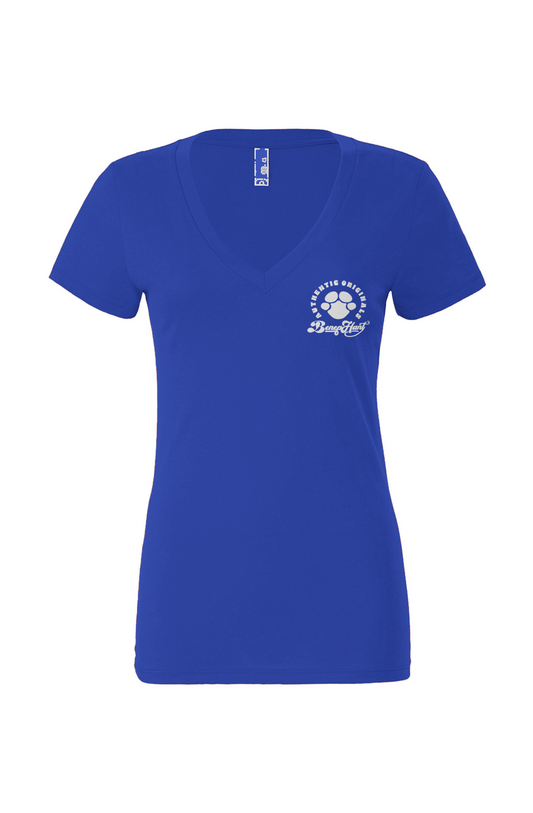 Authentic Originals Embroidered Deep V-Neck T-Shirt