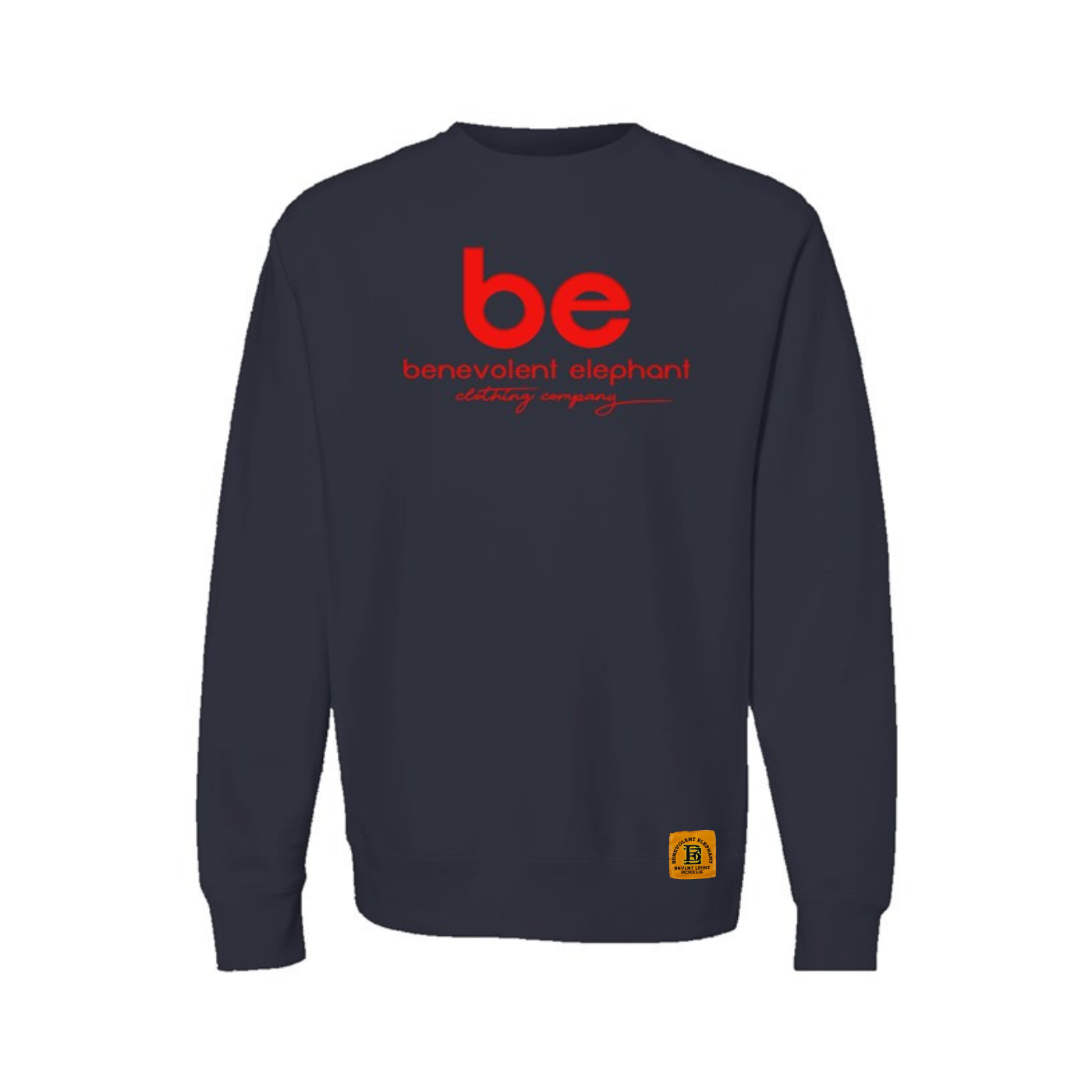 be Embroidered Cross Grain Crewneck Apliiq