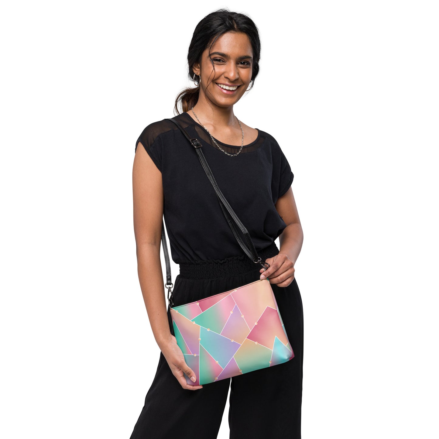 Pink Fractal Crossbody Bag Apliiq