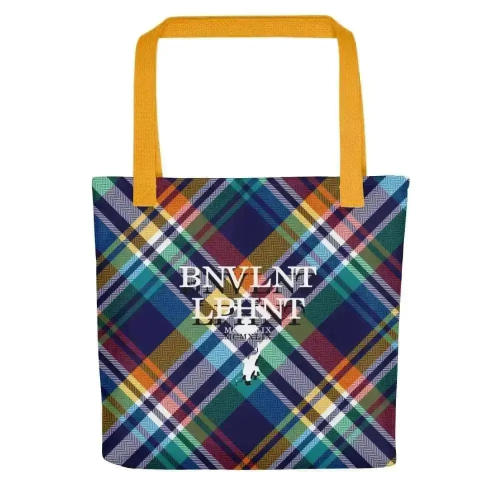 BNVLNT LPHNT Plaid Tote bag Benephant.com