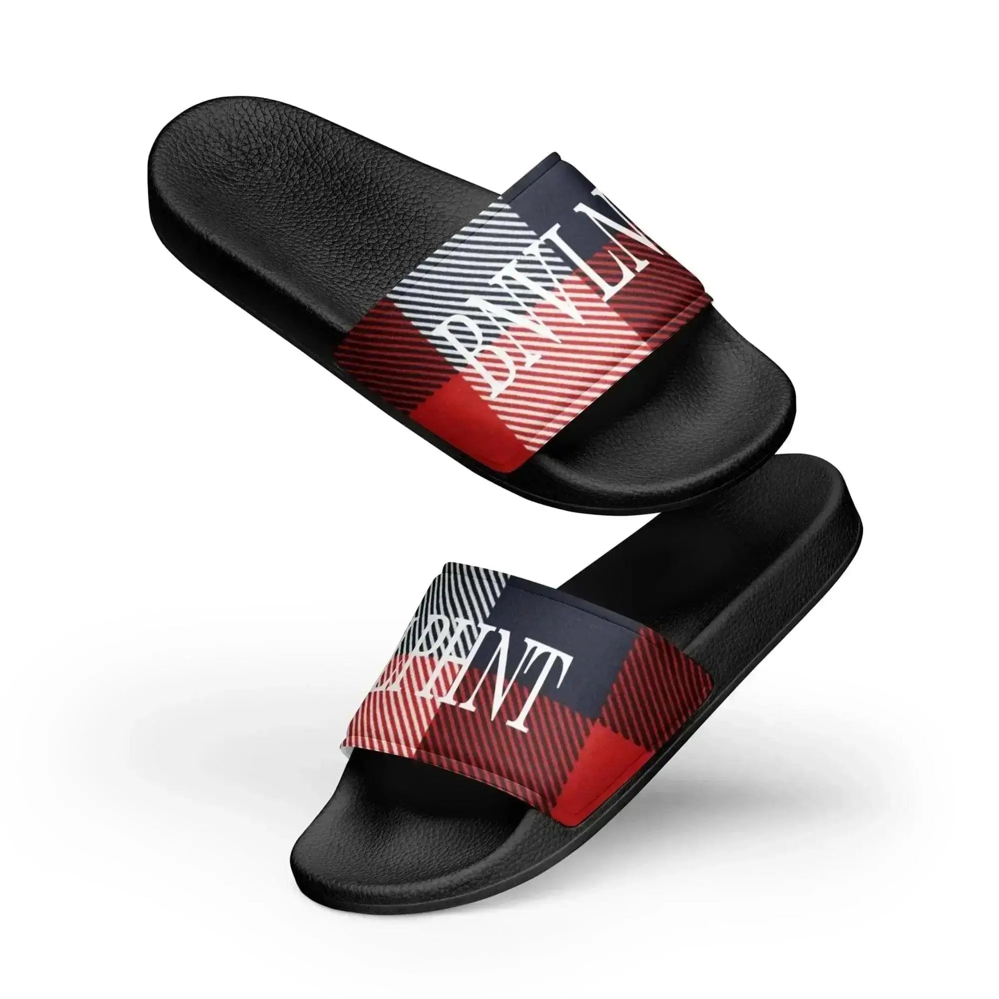 BNVLNT LPHNT Red White & Blue Mens Slides Benephant.com