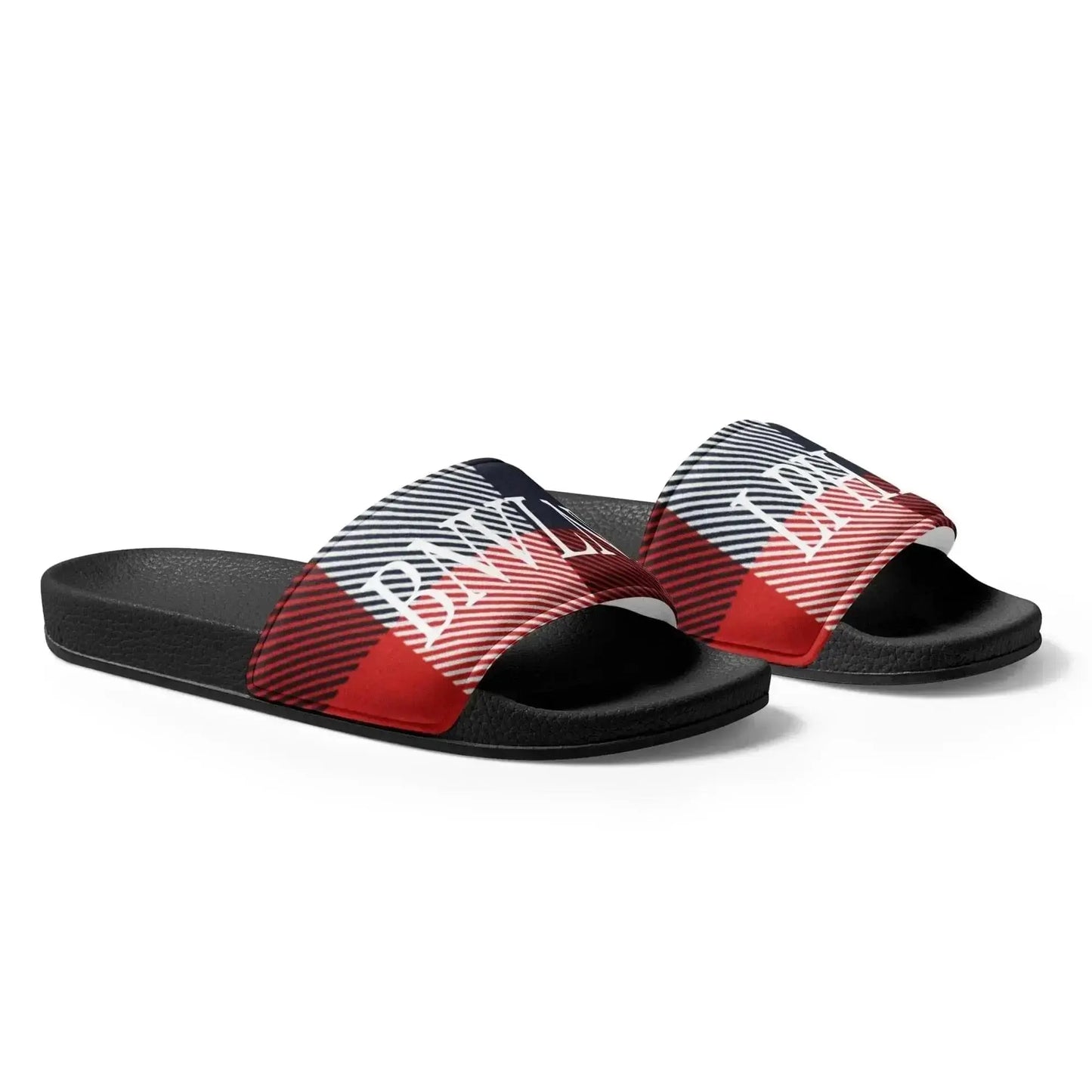 BNVLNT LPHNT Red White & Blue Mens Slides Benephant.com