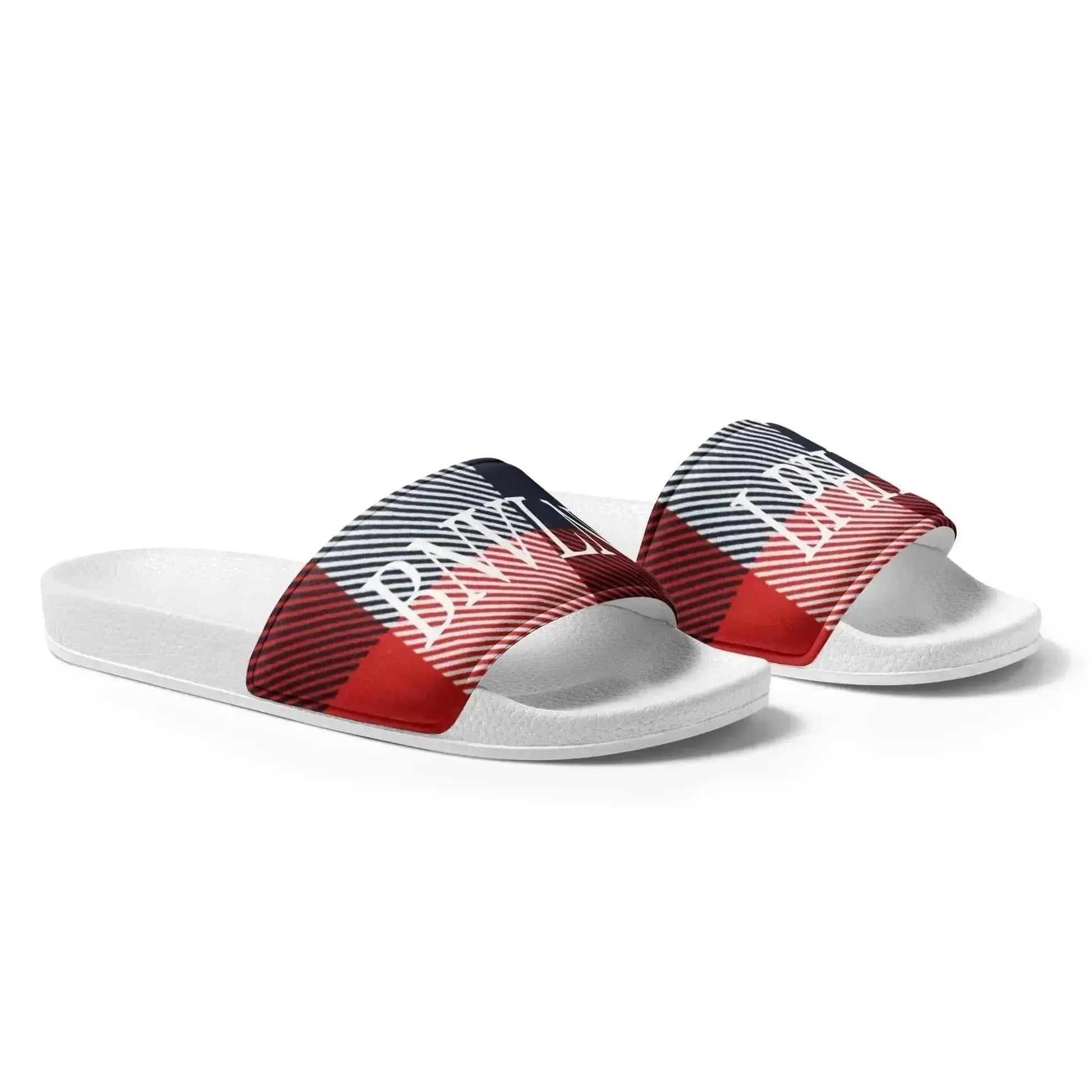 BNVLNT LPHNT Red White & Blue Mens Slides Benephant.com