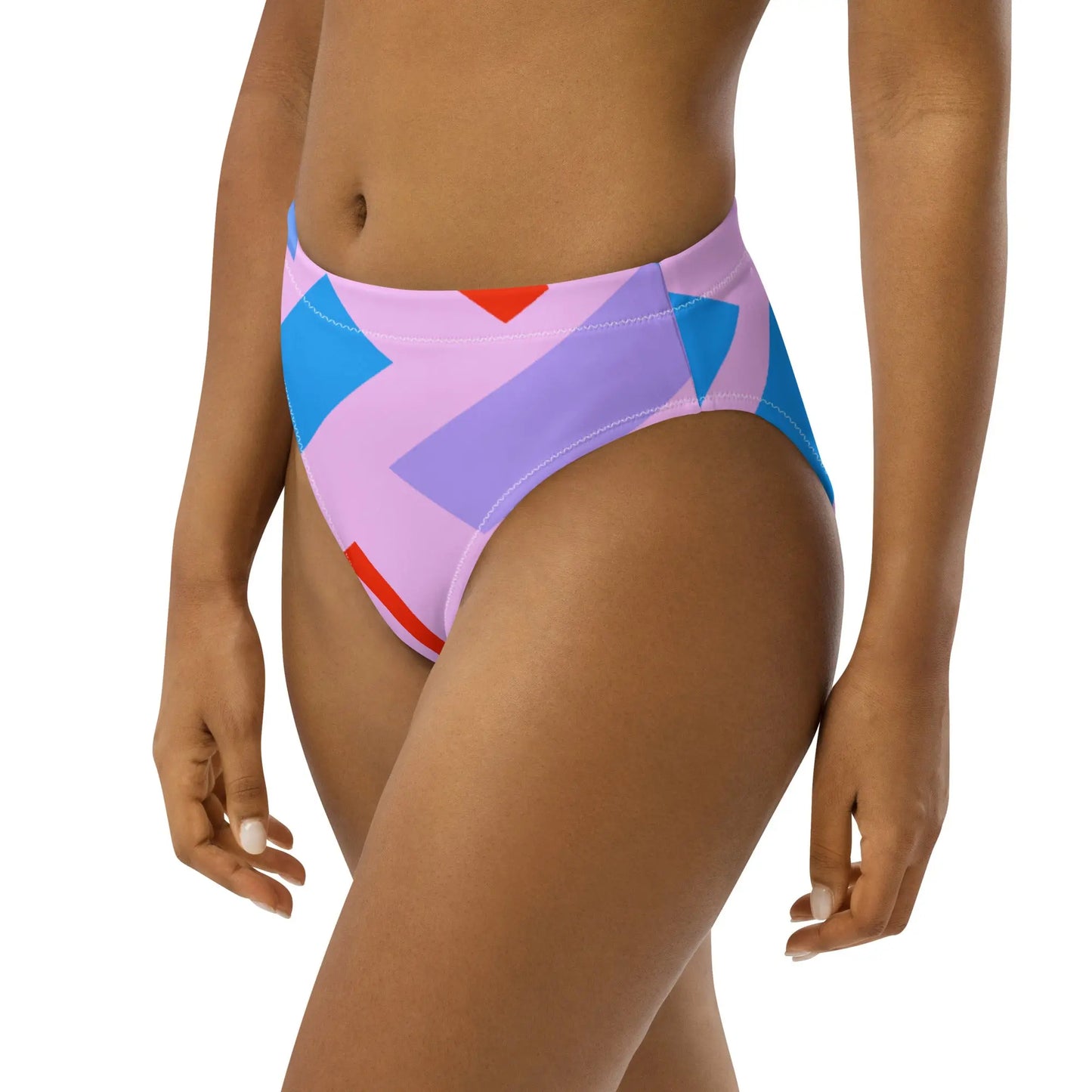 Geo Deco High-Waisted Bikini Bottom (Size Mix & Match Set) Benephant.com