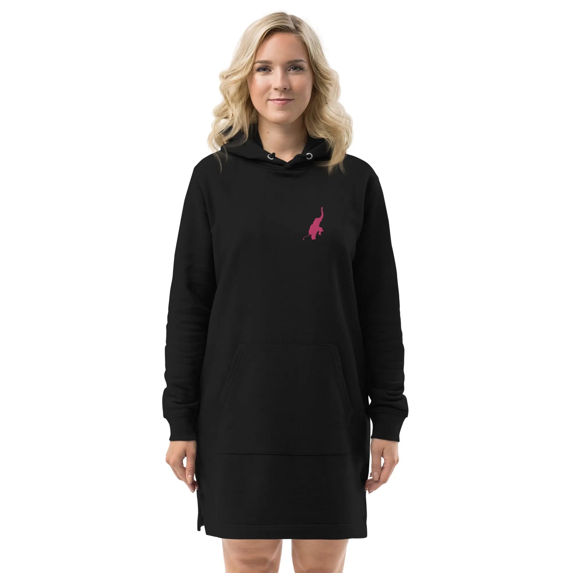 Pink Ellie Embroidered Hooded Dress Benephant.com