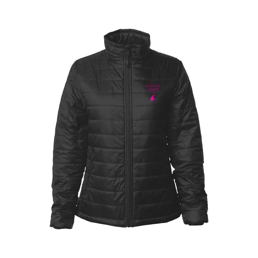 Womens Pink Elephant Puffer Jacket Apliiq